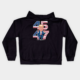 45 47 DONALD TRUMP DANCE Kids Hoodie